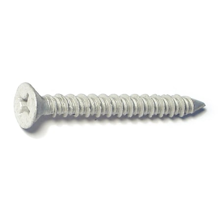 Red Head Tapcon Concrete Screw, 1/4" Dia., Flat, 2 1/4 in L, 410 Stainless Steel 50 PK 50785